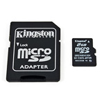 Карта памяти Kingston microSD 2 гигабайта (в пластиковой коробочке с переходником на SD)